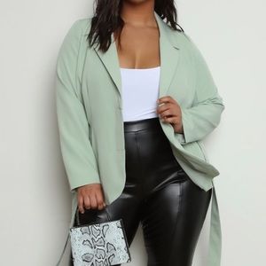 NWT Plus Size Sage Belted Blazer